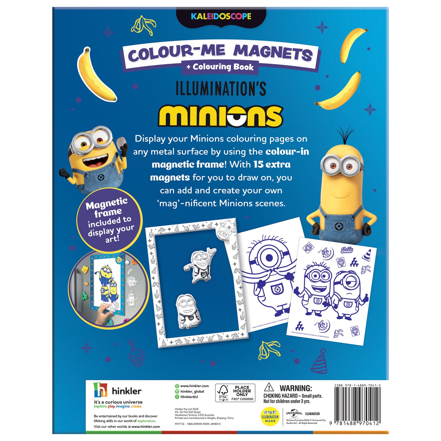 White Smoke Colour Me Magnets - Minions Kids Craft Kits