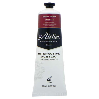 White Smoke Atelier Interactive Artists Acrylic Paint, Burnt Sienna S1 80ml Acrylic Paints