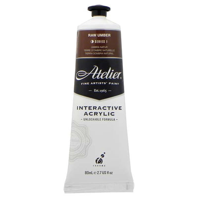 White Smoke Atelier Interactive Artists Acrylic Paint, Raw Umber S1 80ml Acrylic Paints