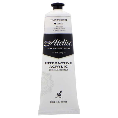 White Smoke Atelier Interactive Artists Acrylic Paint, Titanium White S1 80ml Acrylic Paints