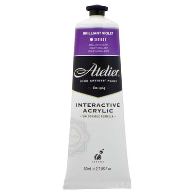 White Smoke Atelier Interactive Artists Acrylic Paint, Brilliant Violet S2 80ml Acrylic Paints