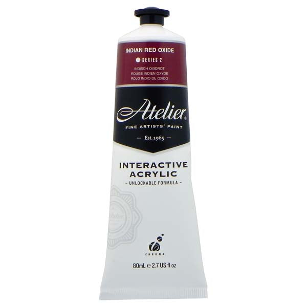 White Smoke Atelier Interactive Artists Acrylic Paint, Indian Red Oxide S2 80ml Acrylic Paints