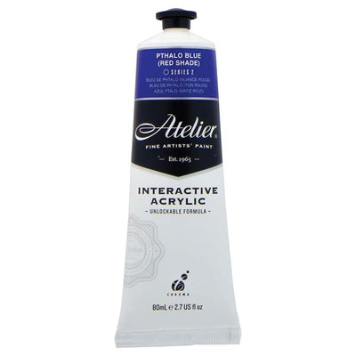 White Smoke Atelier Interactive Artists Acrylic Paint, Pthalo Blue (Red Shade) S2 80ml Acrylic Paints