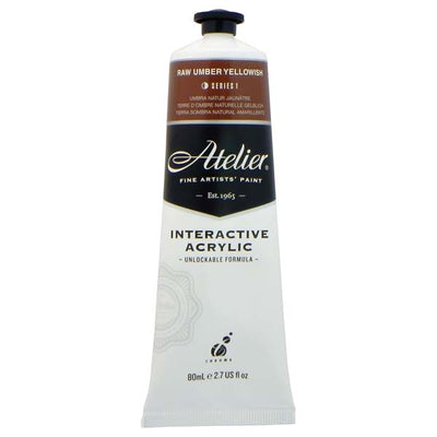 White Smoke Atelier Interactive Artists Acrylic Paint, Raw Umber (Yellowish) S1 80ml Acrylic Paints