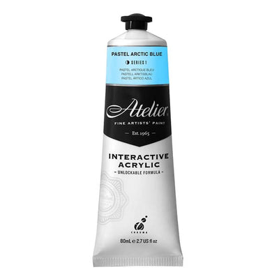 White Smoke Atelier Interactive Artists Acrylic Paint, Pastel Arctic Blue S1 80ml Acrylic Paints