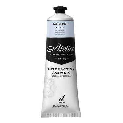 White Smoke Atelier Interactive Artists Acrylic Paint, Pastel Mist S1 80ml Acrylic Paints