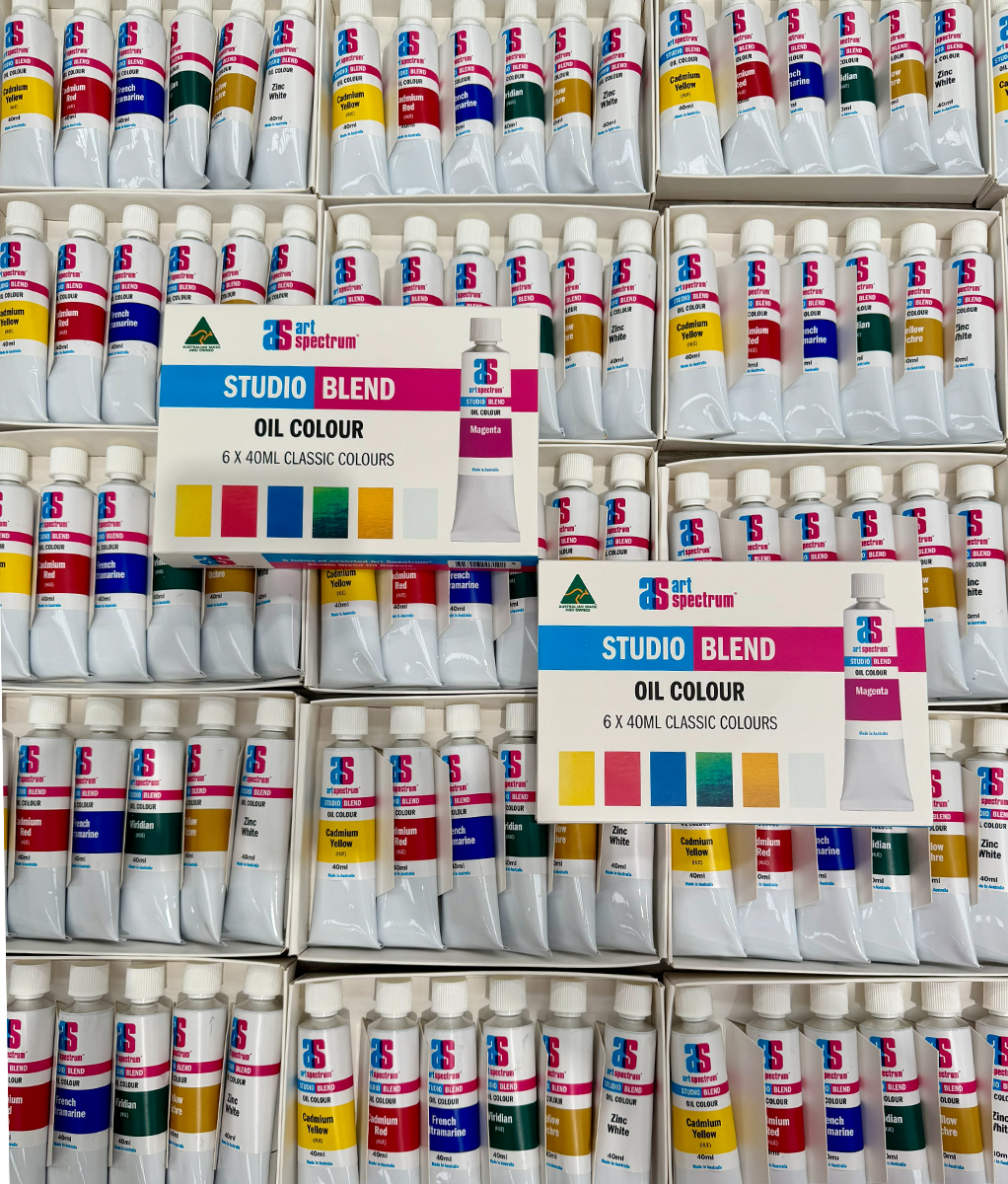 Gray AS Studio Blend Oil Colours, Assorted Colours, 6x40ml tubes Watercolour Paint