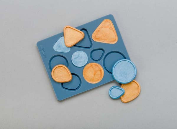 Gray Sculpey Flexible Push Mould Bezel Shape Resin Moulds
