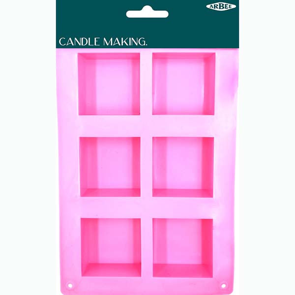 Lavender Silicone Candle Mould, Square, 1pcs Modelling and Casting Supplies