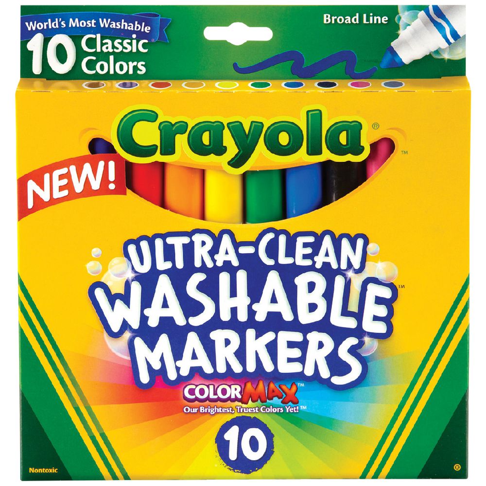 Gold Crayola Ultra-Clean Washable Markers Classic Colors - 10 Pack Markers