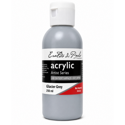 White Smoke Eraldo di Paolo Acrylic Paint, Glacier Grey, 250ml Acrylic Paints