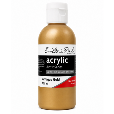 White Smoke Eraldo di Paolo Acrylic Paint, Antique Gold, 250mL Acrylic Paints