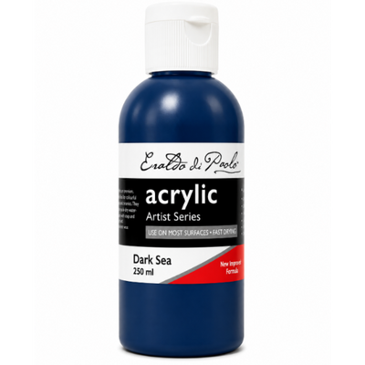 White Smoke Eraldo di Paolo Acrylic Paint, Dark Sea, 250ml Acrylic Paints