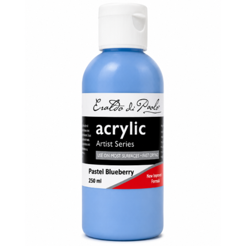 White Smoke Eraldo di Paolo Acrylic Paint, Pastel Blueberry, 250ml Acrylic Paints