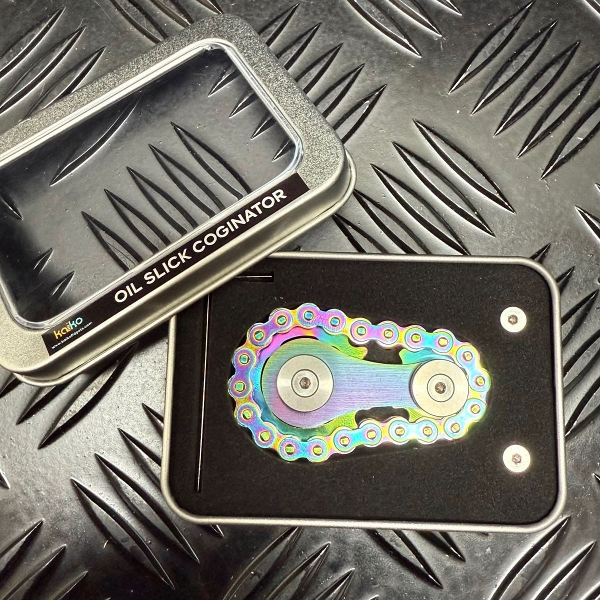 Slate Gray Kaiko Coginator 57 grams Oil Slick Fidget Toys