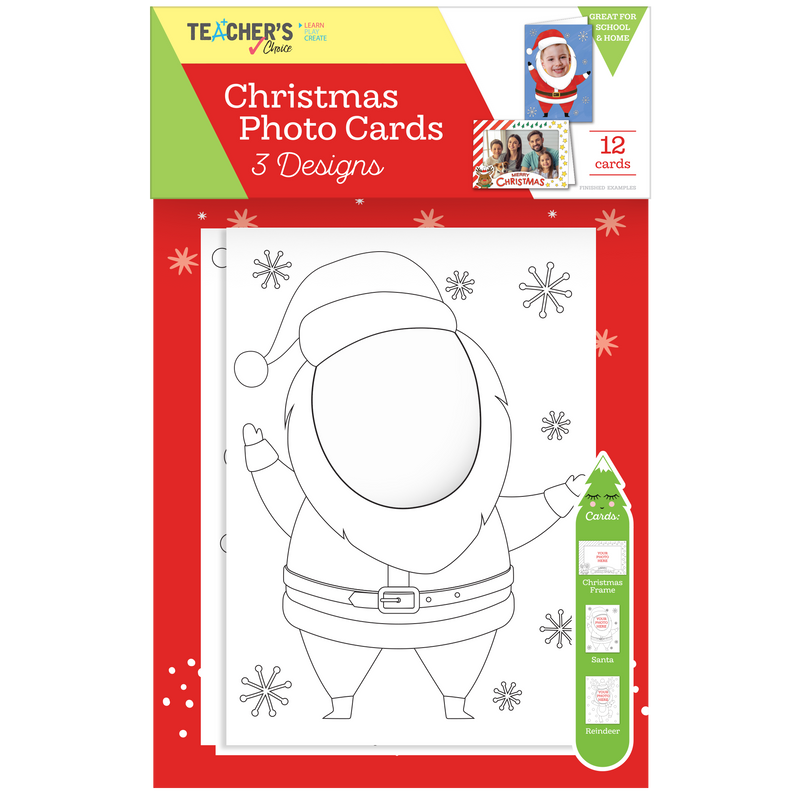 Pale Goldenrod Teacher's Choice Christmas Cut Out Photo Cards 3 Designs 12pc Christmas