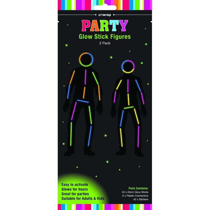 Black Glow Suit 2 Pack 80 Piece Glow