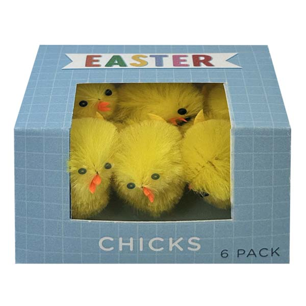 White Smoke Easter Chicks, Yellow, 6pk Easter