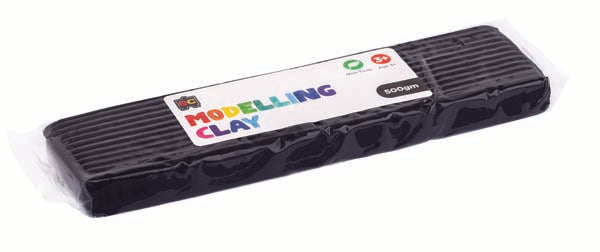 White Smoke EC Modelling Clay 500gm Black Kids Activities
