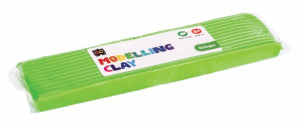 White Smoke EC Modelling Clay, Green, 500g Kids Activities