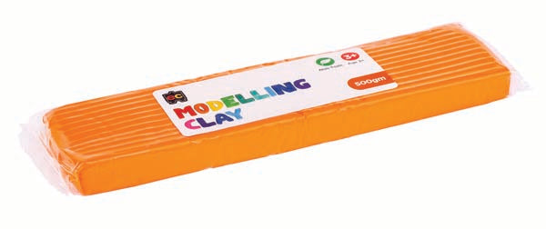 White Smoke EC Modelling Clay, Orange, 500g Kids Activities