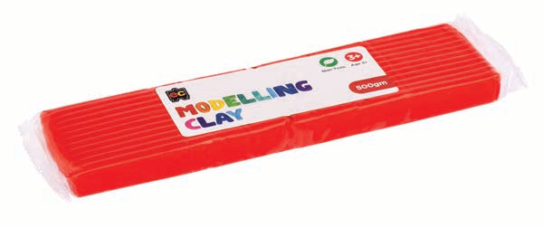 White Smoke EC Modelling Clay, Red, 500g Kids Activities