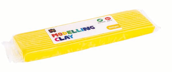 White Smoke EC Modelling Clay, Yellow, 500g Kids Activities