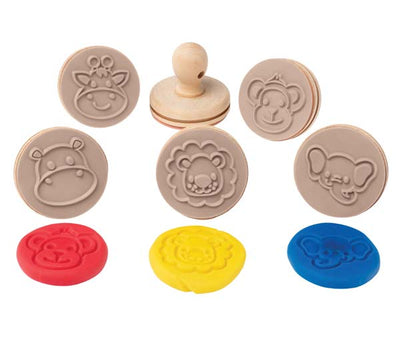 White Smoke EC Wooden Dough Stamps - Jungle, Set 6 Kids Activities