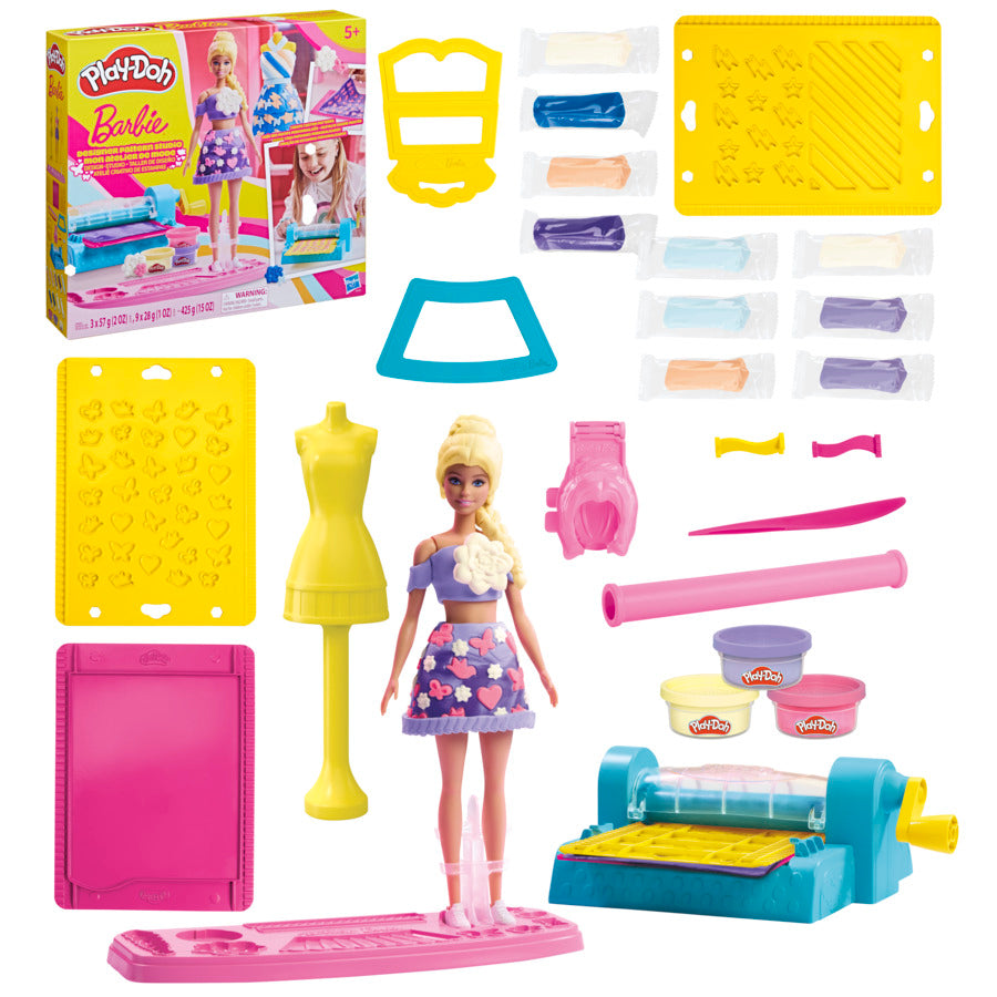 White Smoke Play-Doh Barbie Designer Pattern Studio Playset Kids Clay, Dough & Modelling