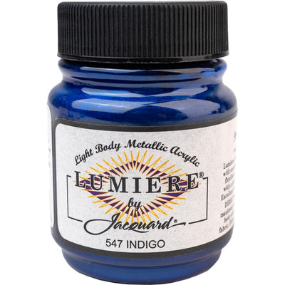 White Smoke Jacquard Lumiere 70ml Indigo Acrylic Paints