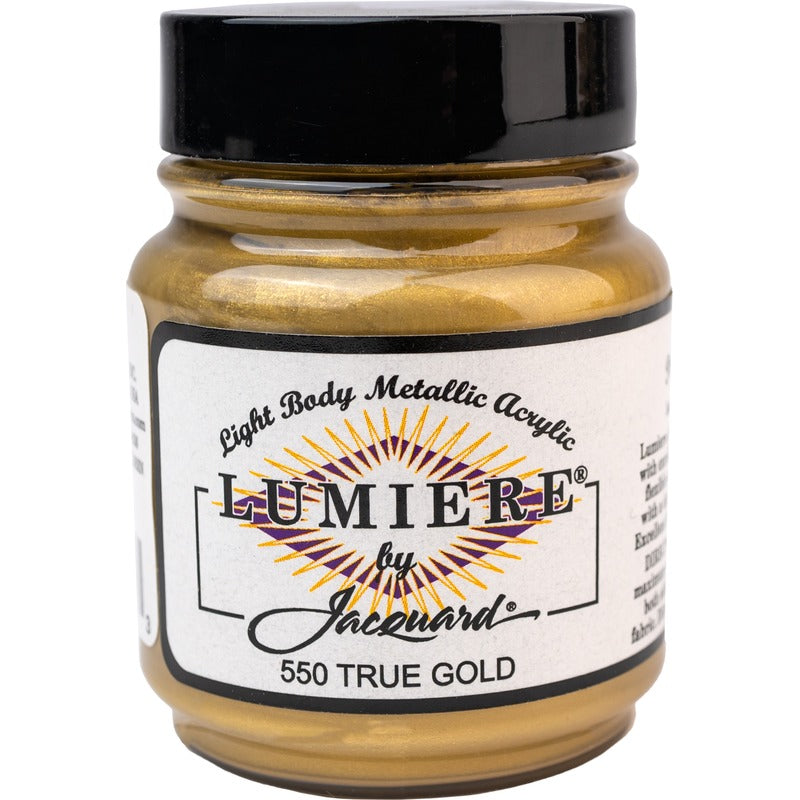 White Smoke Jacquard Lumiere 70ml True Gold Acrylic Paints