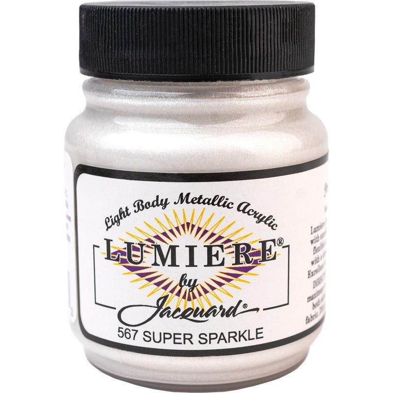 White Smoke Jacquard Lumiere 70ml Super Sparkle Acrylic Paints