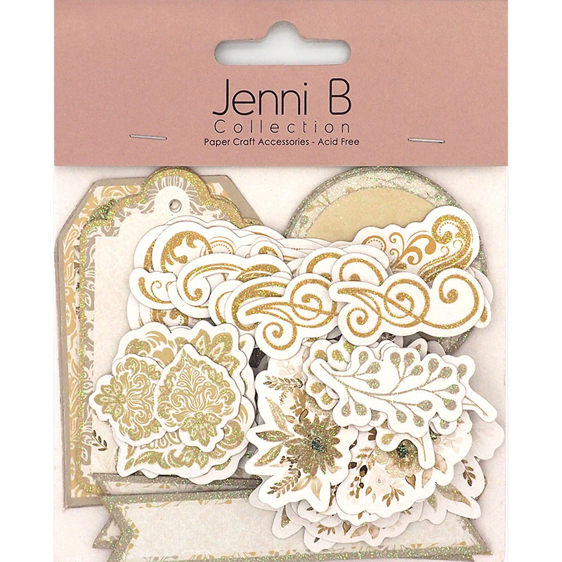 Rosy Brown Jenni B Die Cuts Wedding Ivory Gold Stencils and Templates
