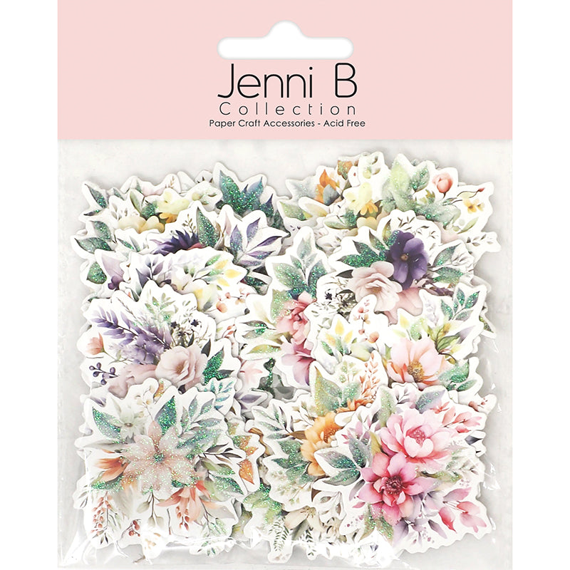 Misty Rose Jenni B Diecuts Vintage Floral 50Pc Stencils and Templates