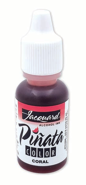 White Smoke Jacquard Pinata Alcohol Ink, Coral, 14ml Ink