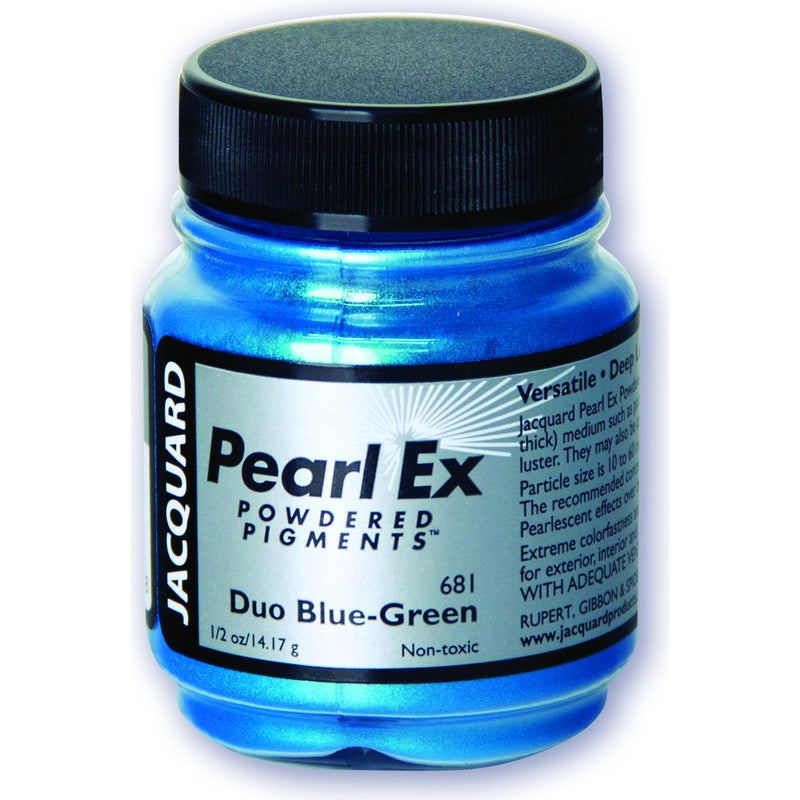 White Smoke Jacquard Pearl Ex Powdered Pigments 14gm DUO BLUE-GREEN Resin Dyes, Pigments, and Colours