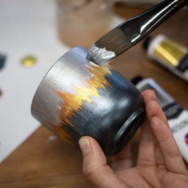 Gray Jo Sonja's Matte Flow Acrylic Paint Metallic Aztec Gold 75ml S3 Paint