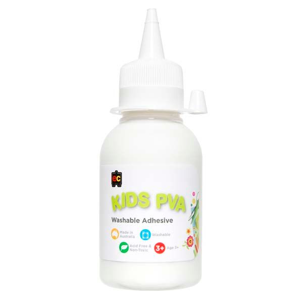 White Smoke Educational Colours Kids Washable PVA Glue 125ml Kids Glues