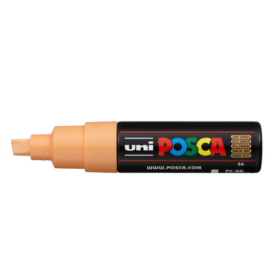 White Smoke Posca PC 8K Bold Chisel Tip Paint Marker, Light Orange Paint Markers