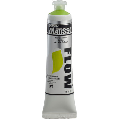 White Smoke Derivan Matisse Flow Acrylic Paint, S3, 75ml, Australian Yellow Green Acrylic Paints