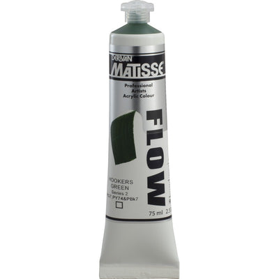 White Smoke Derivan Matisse Flow Acrylic Paint, S2, 75ml, Hookers Green Acrylic Paints