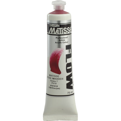 White Smoke Derivan Matisse Flow Acrylic Paint, S7, 75ml, Matisse rose madder Acrylic Paints
