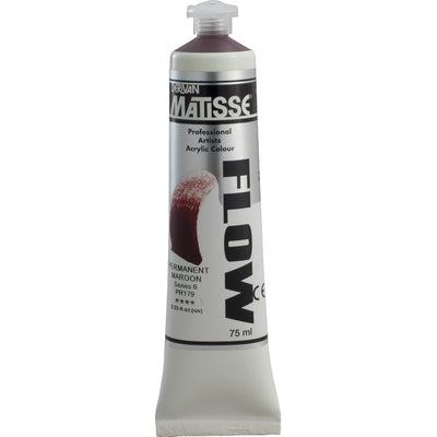 White Smoke Derivan Matisse Flow Acrylic Paint, S6, 75ml, Permanent Maroon Acrylic Paints