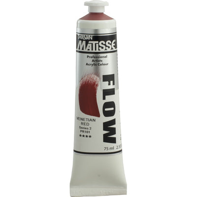 White Smoke Derivan Matisse Flow Acrylic Paint, S2, 75ml, Venetian Red Acrylic Paints