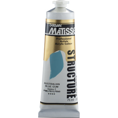 White Smoke Derivan Matisse Structure Acrylic Paint, S2, 75ml, Australian Blue Gum Acrylic Paints