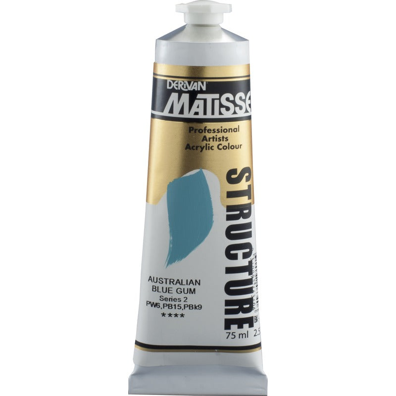 White Smoke Derivan Matisse Structure Acrylic Paint, S2, 75ml, Australian Blue Gum Acrylic Paints