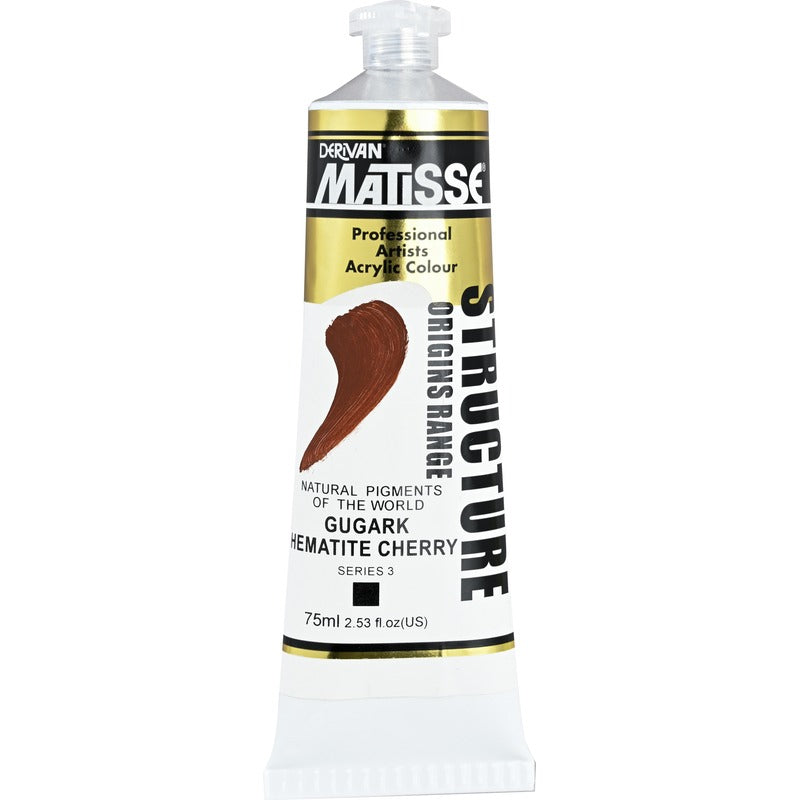 White Smoke Derivan Matisse Structure Acrylic Paint, S3, 75ml, Armenian Gugark Cherry Acrylic Paints