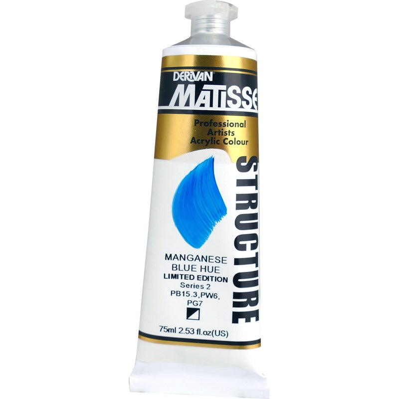 White Smoke Derivan Matisse Structure Acrylic Paint, S2, 75ml, Manganese Blue Hue Acrylic Paints