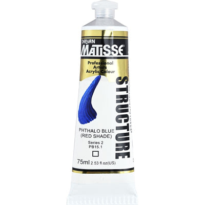 White Smoke Derivan Matisse Structure Acrylic Paint, S2, 75ml, Phthalo Blue Red shade Acrylic Paints