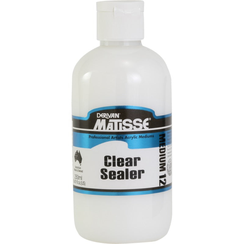 Light Gray Derivan Matisse Clear Sealer Medium, 250ml Mediums